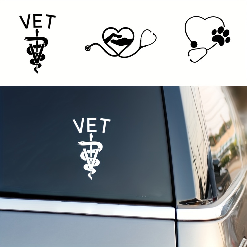 Medical Lab Logo - Sklep weterynaryjny Winylowa naklejka ścienna Stetoskop