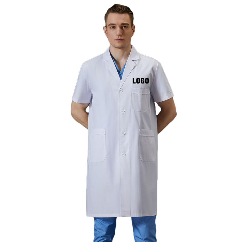 Medical Lab Logo - Spersonalizowane płaszcze laboratoryjne unisex dla mężczyzn