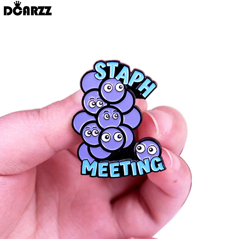 Medical Lab Gifts - DCARZZ biologia stafylokok emalia Pin śmieszne