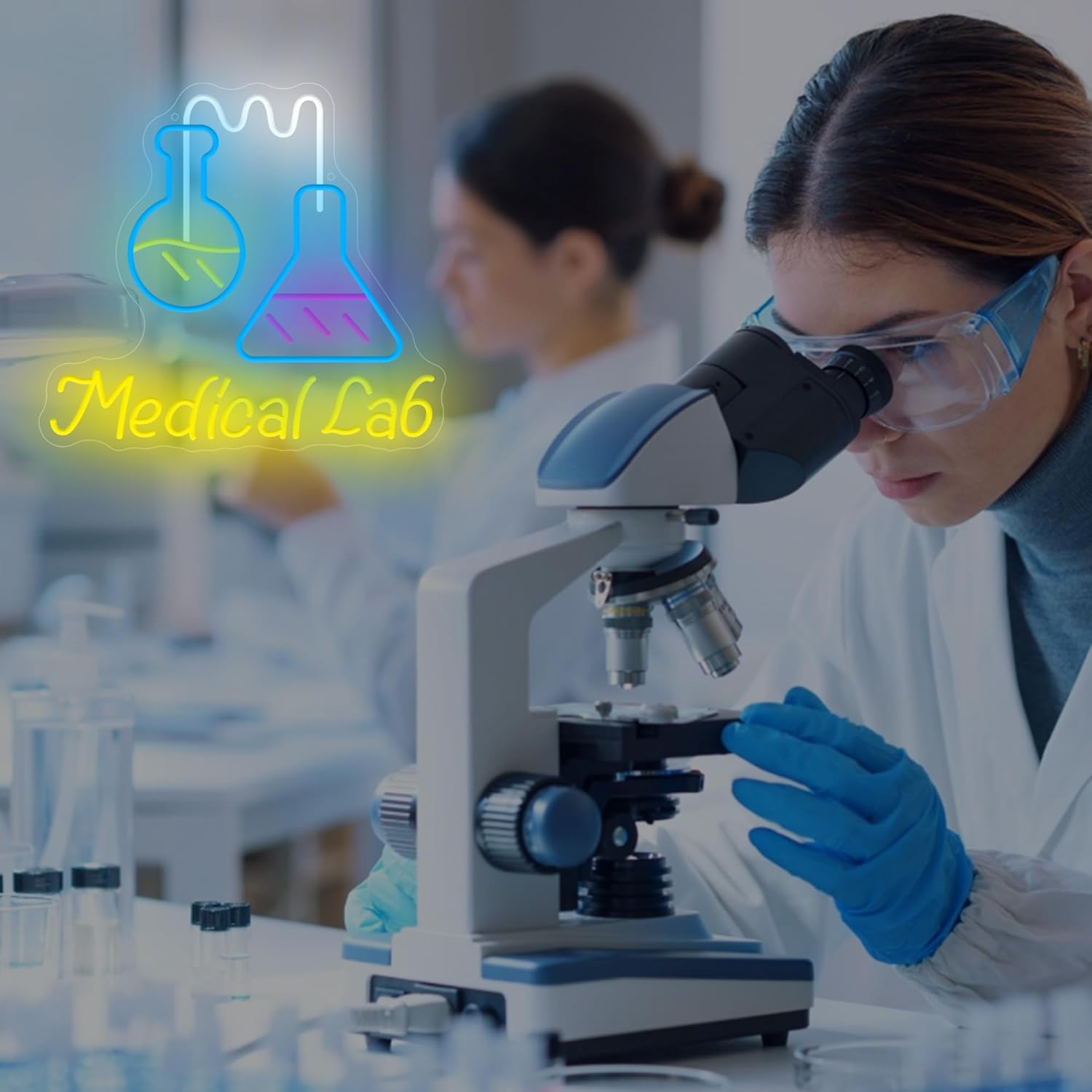 Neonowy znak laboratoryjny, za – Medical Lab Gifts recenzja i cena