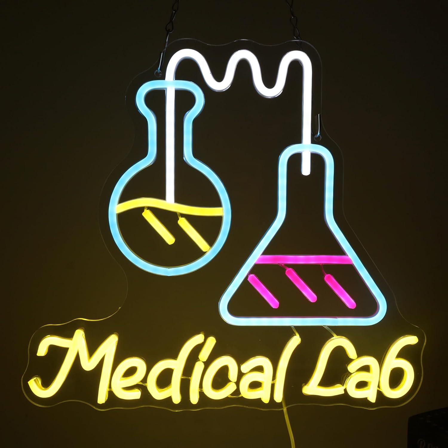Neonowy znak laboratoryjny, za – Medical Lab Gifts recenzja i cena