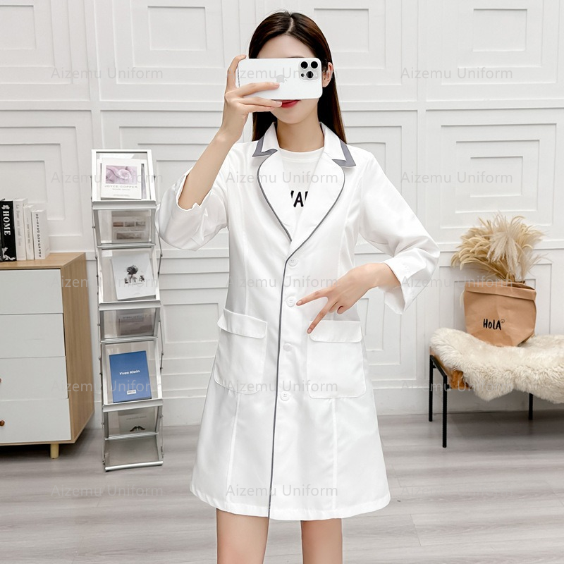 czarny mundurek kosmetyczny z  – Medical Lab Logo recenzja i cena